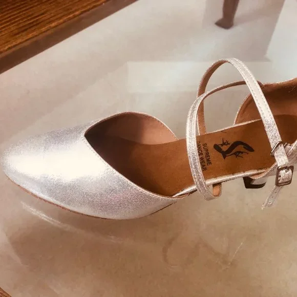 NEW  Ballroom Latin Dance Shoes in Silver - Picture 13 of 14